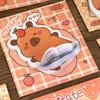 4 Pack Capybara Sticky Notepads, 30 Sheets Cute Self Sticky Notepads, Cartoon Animal Memo Pads, Adhesive Notes for Office School Students Party Favors