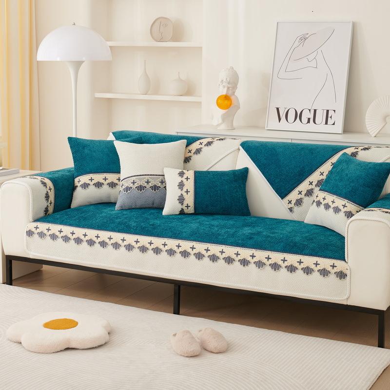 Sofa Cushion Four Seasons Universal Non-slip Cushion Sofa Cover Color-matching Simple Modern Backrest Towel Anti-cat-scratch