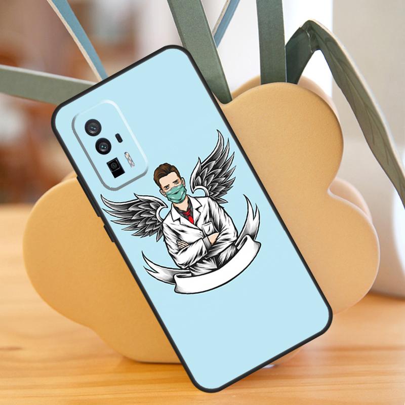 

Cartoon Medicine Doctor Nurse Case For POCO F6 Pro X6 X5 X3 F3 F5 M6 M5s Xiaomi 13T Pro 11T 12T 12 13 Lite 14 Ultra Cover POCO X4 Pro 5G