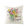 Flower Truck Pillowcase Nordic Linen Printed Sofa Pillowcase Living Room Bedroom Bedside Cushion Cover