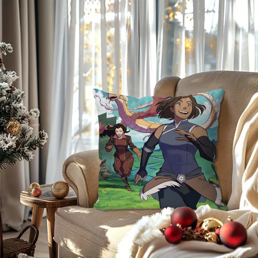 The L-Legend of K-Korra Animation Pillow Case Square Pillow Bedroom Sofa Leisure ComfortCushionLiving Room Home Decoration 40X40