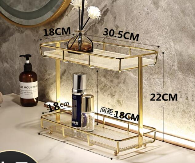 Stainless Steel Frame Acrylic Marble Storage Tray Home Room jewelry Makeup Perfume Tea Cup Storage Aromatherap Plate Tray Rack