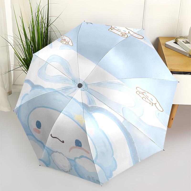 1 Stück Wolken Hase Regenschirm automatisches Öffnen/Schließen, 8-Speichen Langlebiger Rahmen, Kompaktes FaltDesign, Ideales Geburtstags-/Feiertagsgeschenk e1126A