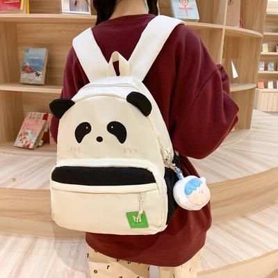 Cute Panda Bag Cartoon Backpack Ins Girl Soft Mini College Middle School Students Small Schoolbag