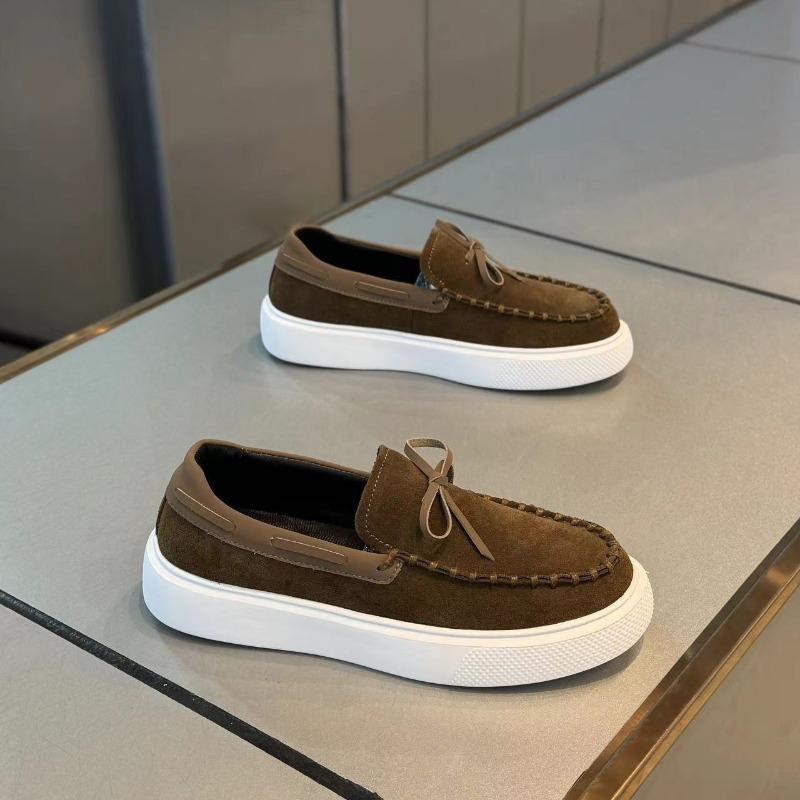 Brand Men's Shoes Retro Suede Leather Casual Shoe Luxury Designer Loafers Platform Driving Shoes for Men Dress Shoes Moccasins