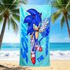1Pc Sonic Hedgehog Adventure Beach Towel Quick Dry Multiuse For Beach Pool Gym Yoga Home Travel Christmas Halloween Xmas Gift N1168