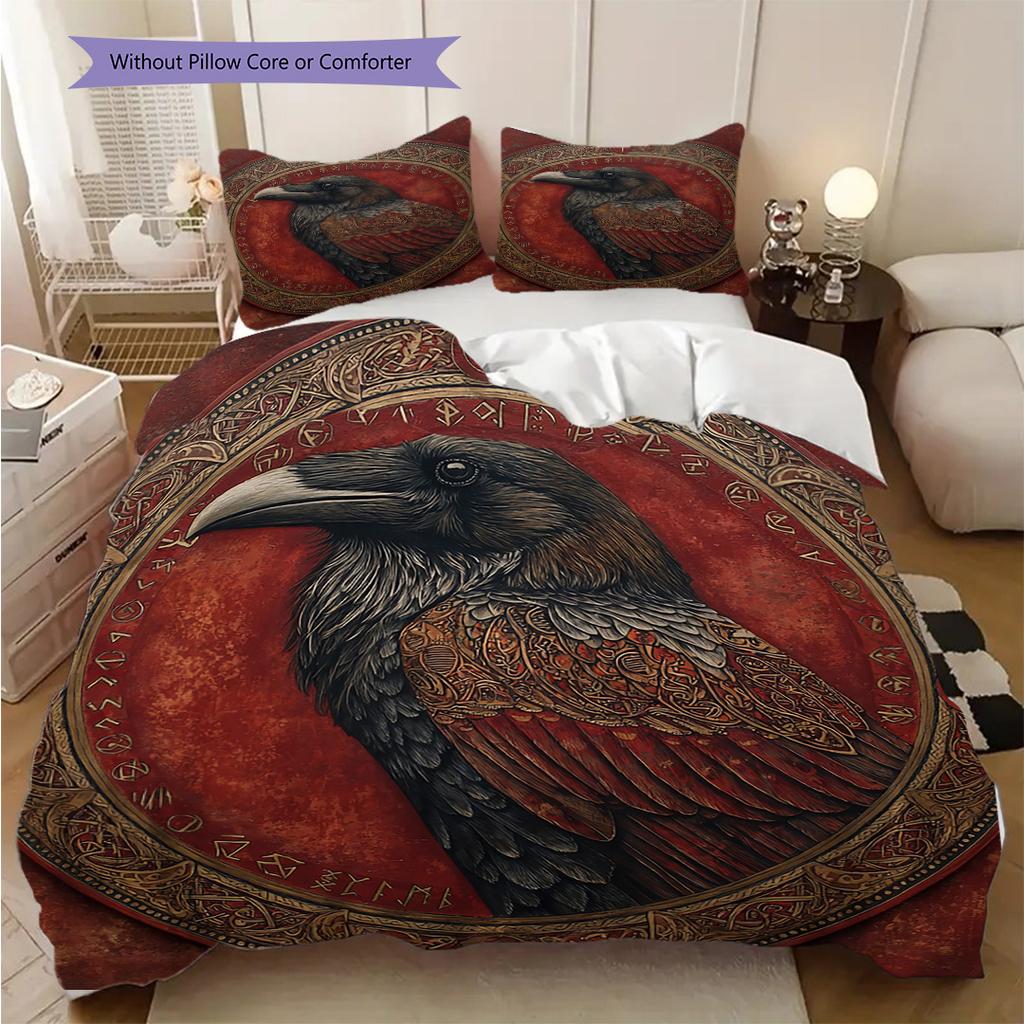 Eagle Pattern Bedding Quilt Set Quilt Cover Pillowcase Home Decoration Birthday Gift (1 * duvet cover + 2 * pillowcase, without core)