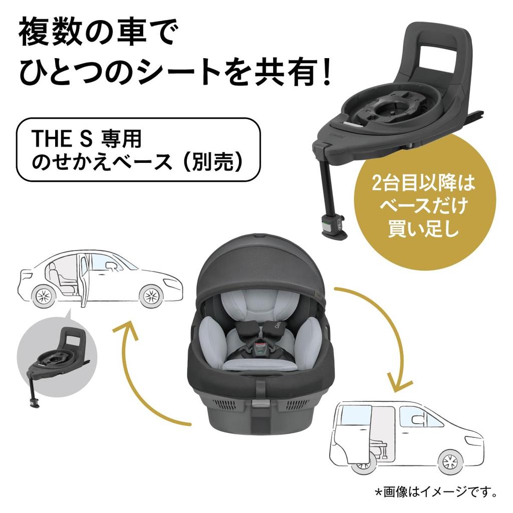 Combi ISOFIX-compatible, Rotating Car Seat for Newborns and Children Aged from Birth To 4 Years, White Label THE S ISOFIX Egg Shock ZC-720, Gray,