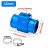 Water Temperature Sensor Adapter Pipe 28mm / 30mm / 32mm / 34mm / 36mm / 38mm / 40mm Gauge Radiator Hose Adapter Blue / Black