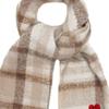 GRAVER [BAG&ACC] Heart Smile Embroidered Bold Check Muffler_Beige