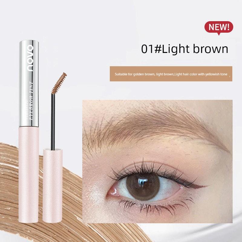 Novo Eyebrow Dye Light Color Korean Style Pink Brown Waterproof Sweat-Proof Long-Lasting Non-Fading Wild Eyebrow Pencil for Women Styling Beginners