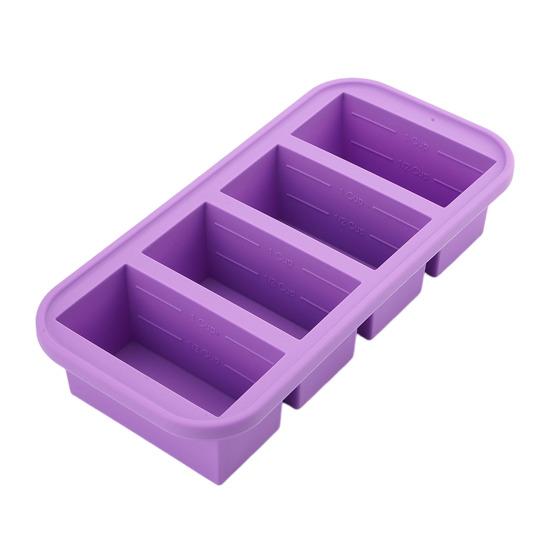 Силиконовый поднос для заморозки с крышкой, герметичный контейнер для заморозки супа, не содержащий бисфенол-А, экономящий место замораживающий лед