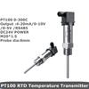 PT100 Temperature Sensor 4-20mA 0-10V 0-5V RS485 -50 To 200C RTD Temperature Transmitter Converter