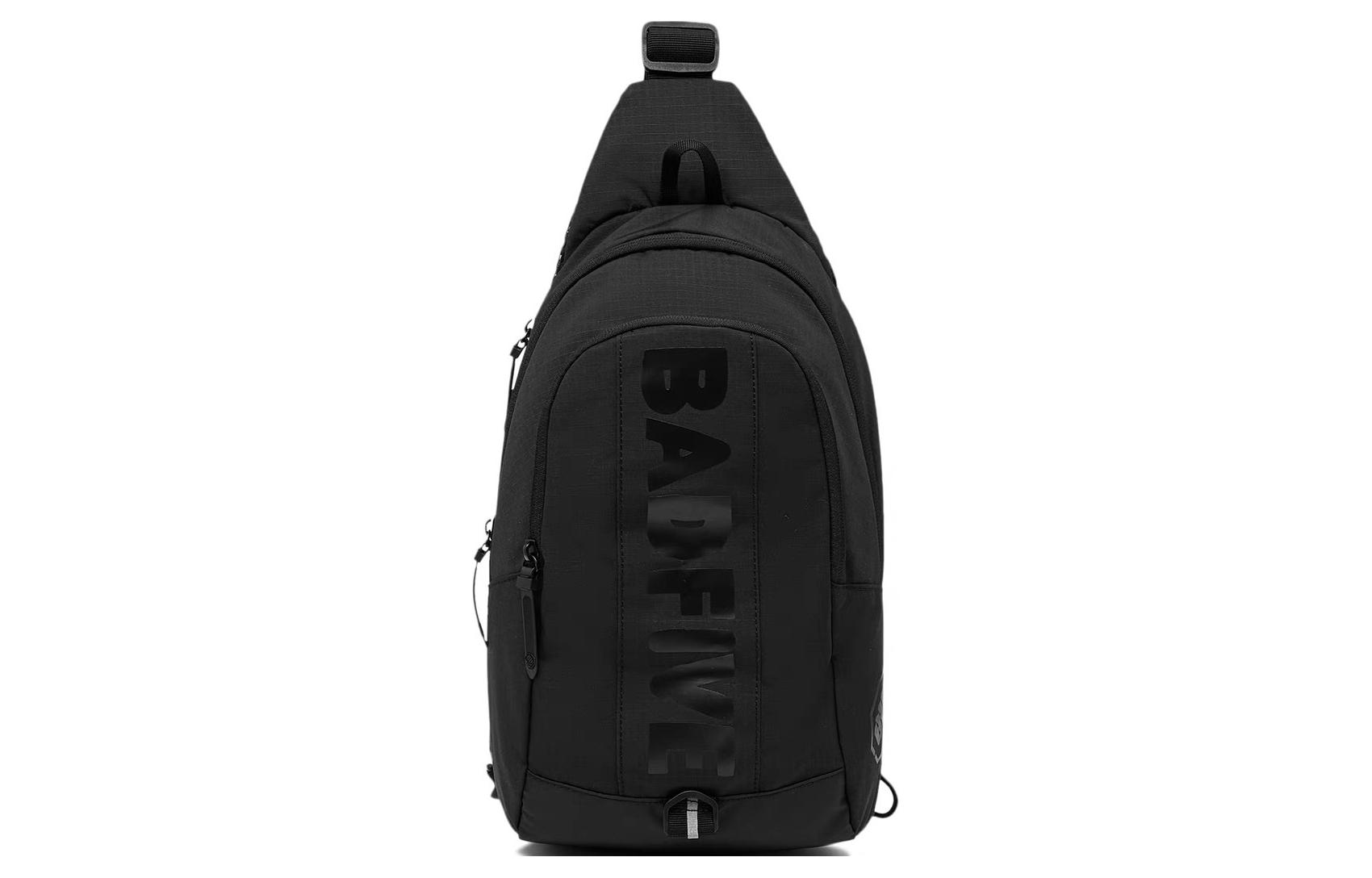 Li Ning Badfive Polyester One Shoulder Crossbody Sling Bag Regular Unisex Black ABDT357-1
