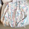 Cloud cotton new bow kitten print pajamas autumn women's long-sleeved sweet loungewear set real shot