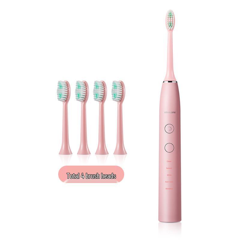 Cimarron ZR505P Smart Sonic Electric Toothbrush - Rechargeable, Soft Bristles, Fully Automatic for Adults and Couples.