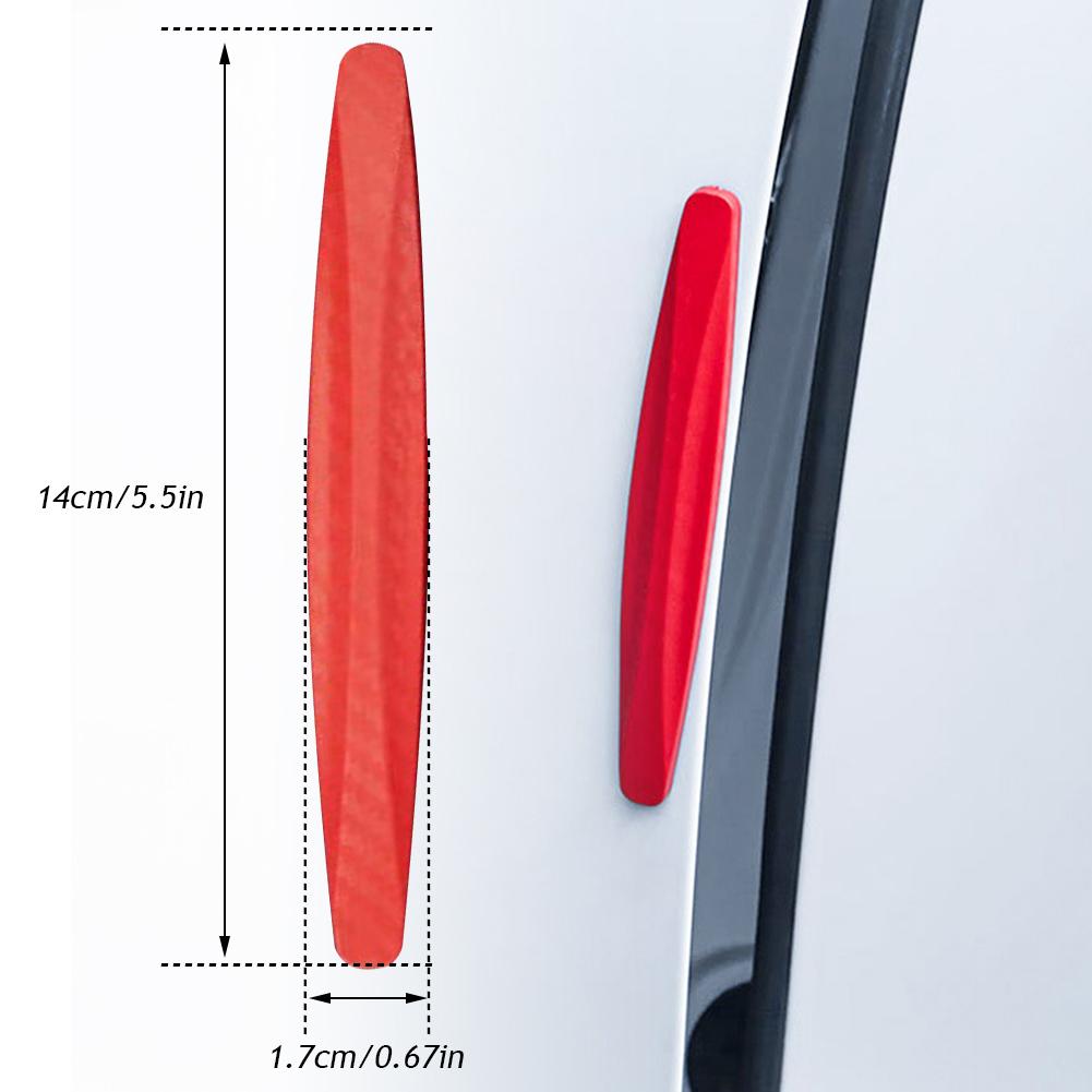 4Pcs Car Bumper Anti-collision Strips Door Body Scratch Automotive Protective Tape Strips Door Guard Lip Stickers Car Accessorie Interior Mirrors 6