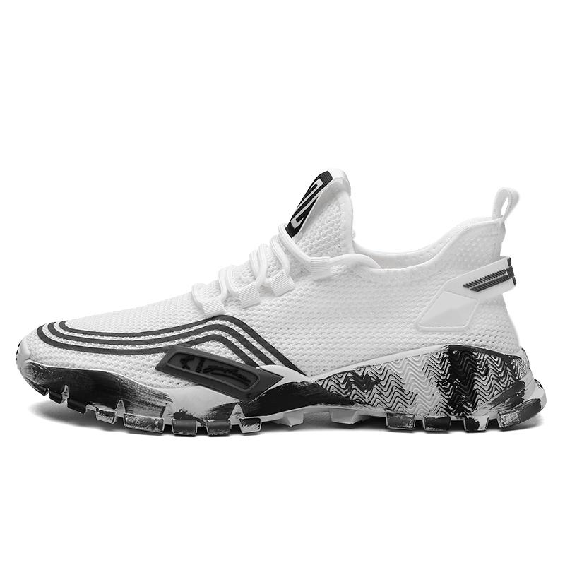 

New Men s Mesh Breathable Surface Casual Sports Shoes Light Fashion Running Shoes Shock Absorption and Non-slip Travel Shoes 39 білий
