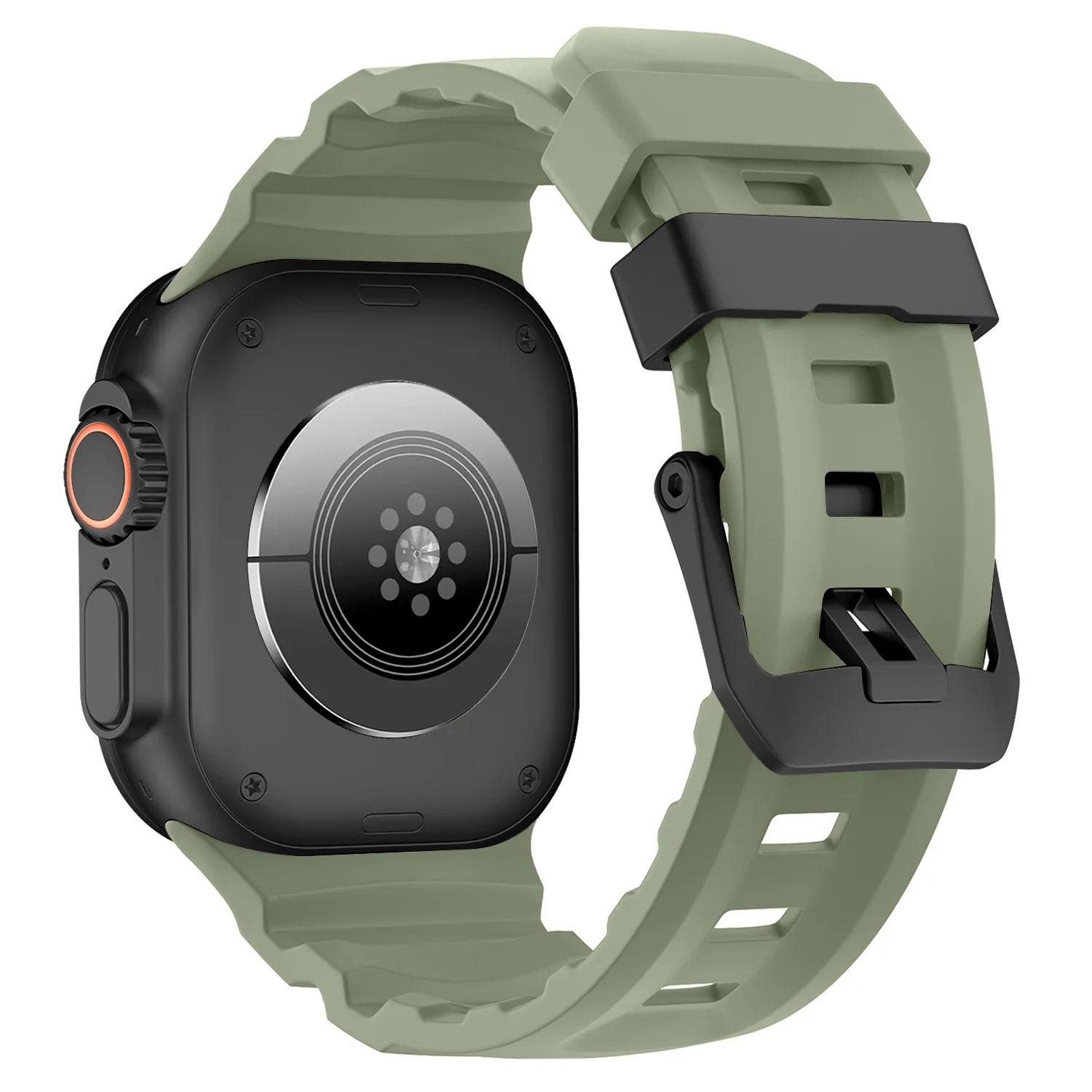 

Soft Silicone Strap for Apple Watch Ultra 3/2 49mm Series 11 10 46mm 9 8 7 45mm Breathable Wristband for IWatch 6 5 SE 44mm Belt Ultra 3-2-1 49mm