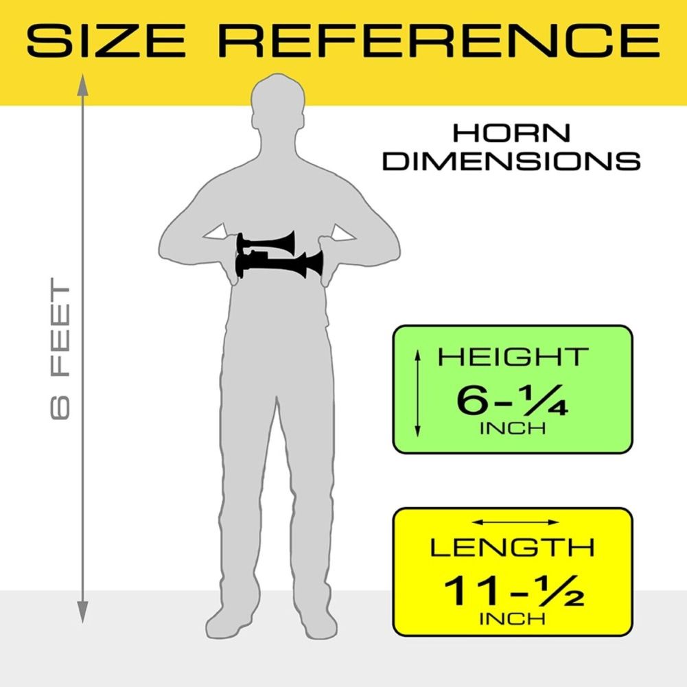 Train Air Horn For Truck Car, 3 Air Horn, Super Loud Trumpets 3 Pipe Horn Fits 12V/24V Vehicles Pickup RV SUV Accessories