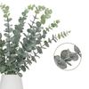 2PCS Artificial Eucalyptus Stems Leaves Green Eucalyptus Branches Fake Plants for Wedding Centerpieces Christmas Navidad Decor