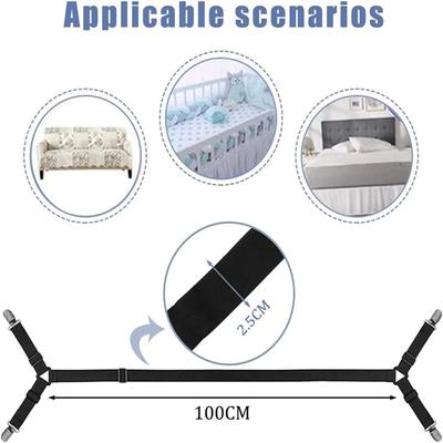 2/4PC Adjustable Elastic Bed Sheet Clips|Prevents Sliding and Movement|Ideal for Beds,Sofas,and Tablecloths, Bedding Accessories