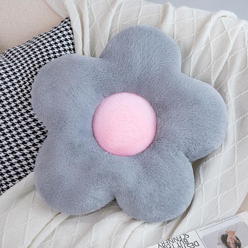 1pc Flower Shape Throw Pillow, Cute Floor Mat Seat Decorative Soft Plush 3D Floral Cushion for Sofa, Bed, Chair, Home Decor