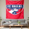 FC Dallas Logo Red Blue Bull Star Symbol Patterned Tapestry for Bedroom and Living Room Home Decor Sofas