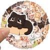 50Pcs Cartoon Cats Sticker Water Resistant Aesthetic Sticker for Water Bottle Scrapbook Journal Laptop Guitar Luggage