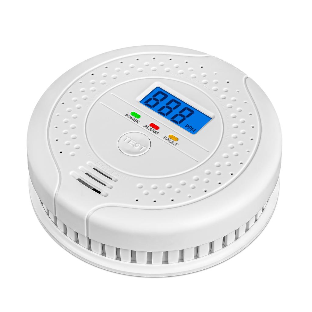 Independent CO Alarm Sensor Carbon Monoxide Alarm Detector High Sensitive Warning  Review LCD Display  3-year Sensor Lifespan