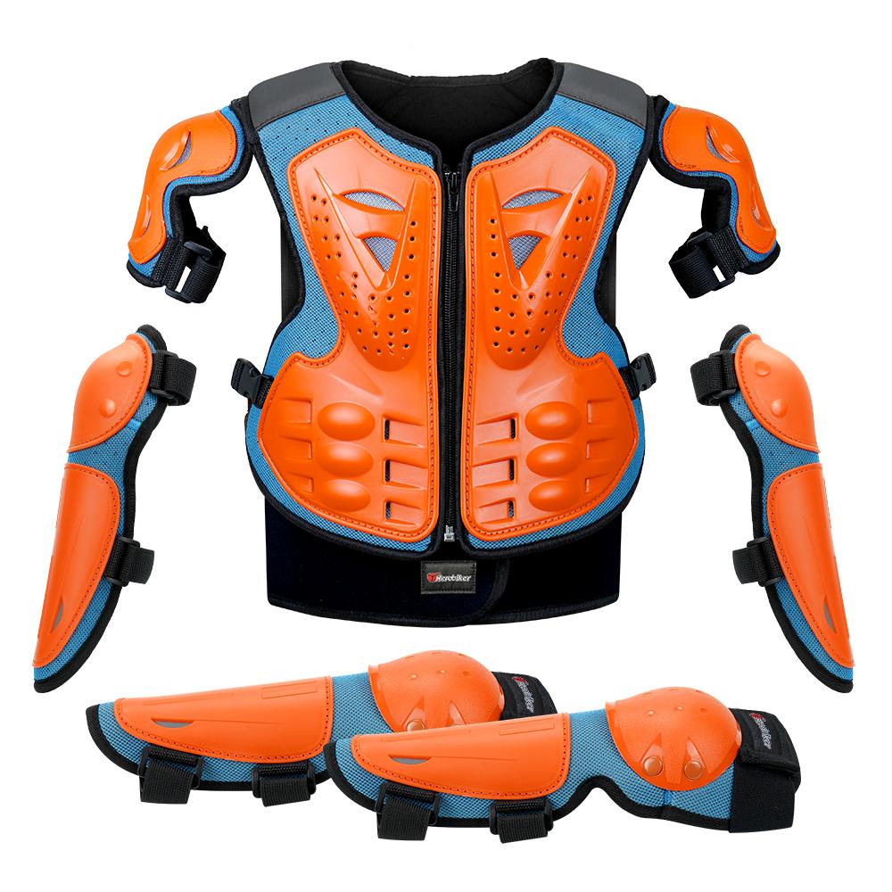 Dětská Motorkářská Ochranná Vesta Ochrana Motokros Body Armor Bunda Ochranné Chrániče Jízda Nákoleníky Moto Plná Ochrana Děti