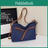 Large Capacity Casual Bag With Color Block Pu Fabric For Spring Outfits