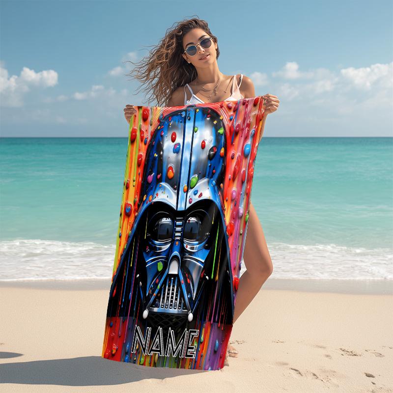 Personalized "Captain America: Thunderous Hero" Beach Towel Microfiber Beach Towel Thin Absorbent for Beach Swimming Yoga Bath Sports. 0910112