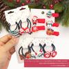 15-Piece Christmas Hairpin and Hair Tie Set for Kids, Featuring a Santa Claus, Snowman, Christmas Tree, Bell, and Reindeer Designs. Perfect for
