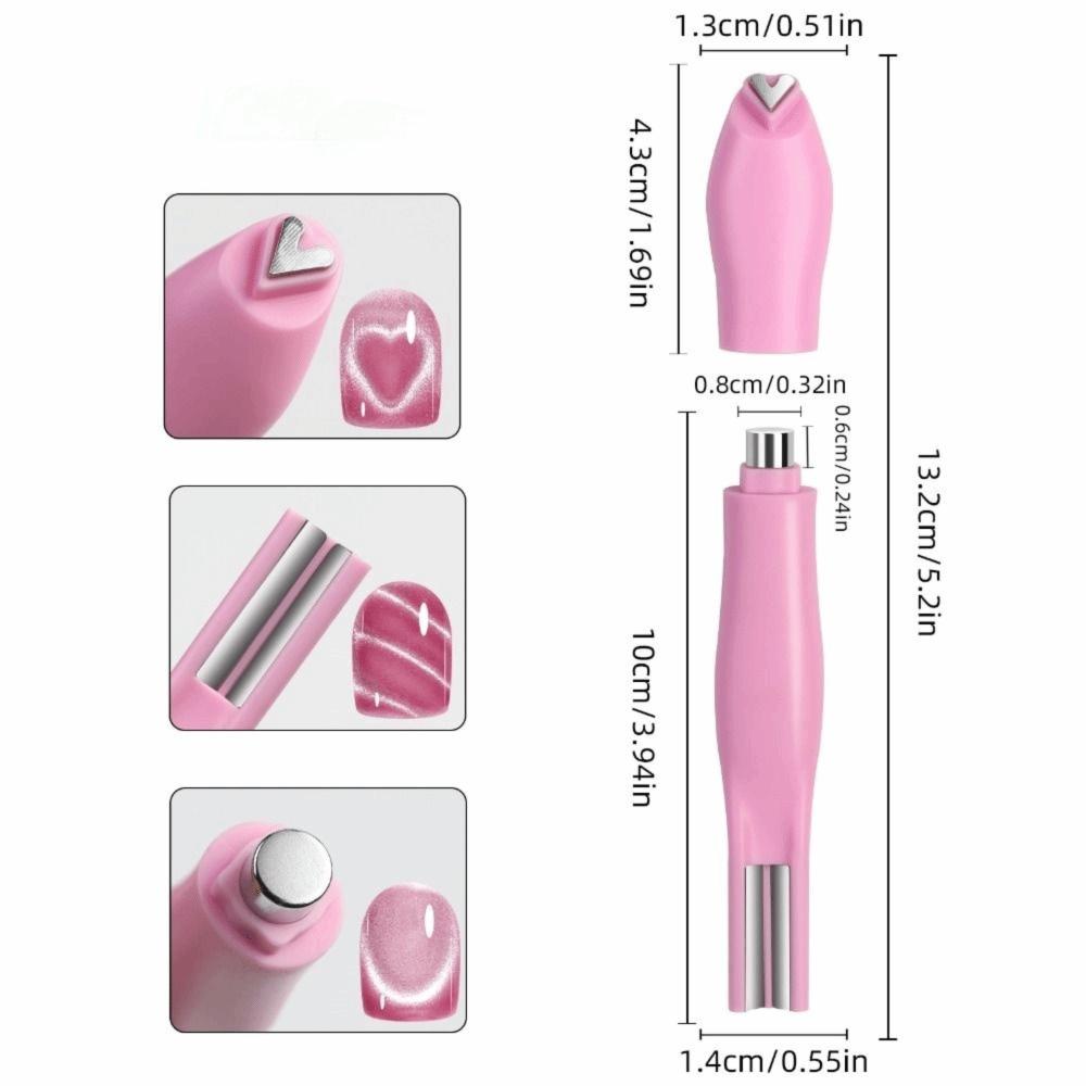 Heart & Round Shapes Heart Shape Nail Magnet 3-In-1 Nail Magnet Gel Polish Effect