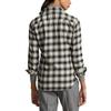 Polo Ralph Lauren FW22 Plaid Collar Single-Breasted Long Sleeve Shirt Women Shirts Black WMPOSHTNDO20300-999