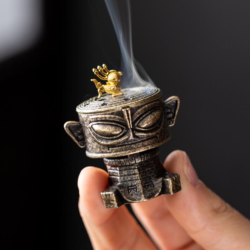 Vierkante Verticale Paard Metalen Wierookbrander - Zen Aromatherapie Houder voor Bureau, Gelukbrengend Decor voor Thuis Kantoor & Cadeau