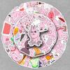 50 Pink Rabbit Emoji Stickers: Cute Cartoon Animals, Waterproof Decor for Phone Cases