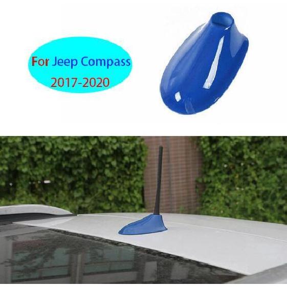 Fit For Jeep Compass 2017-2020 Glossy Blue Shark Fin Antenna Receiver Cover Trim