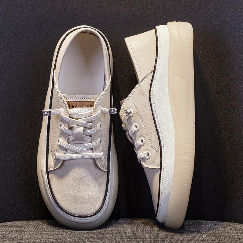 

Белые туфли Одиночные туфли Кожаные плоские одиночные туфли 37 малиновый