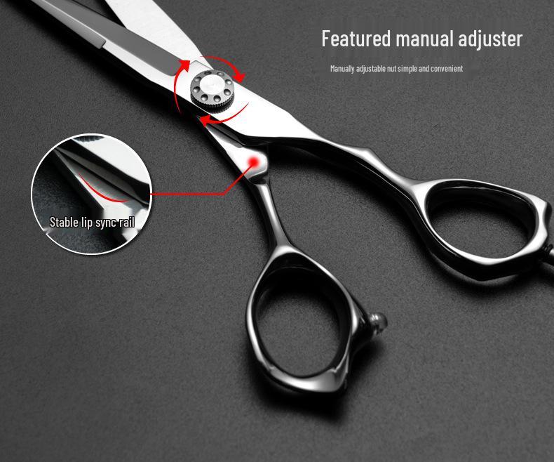 6-Inch 440C Stainless Steel Hairdressing Scissors for Precise Hair Cutting and Bang Trimming