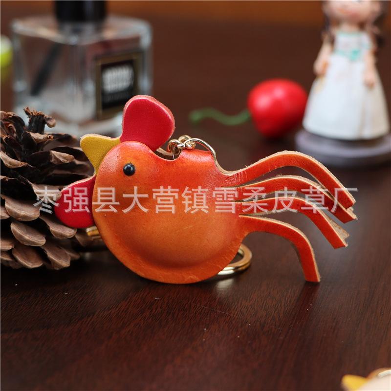 Leather Rope Model, First Layer Cowhide, Twelve Zodiac Signs, Small Mouse, Cow, Tiger, Rabbit, Dragon, Snake, Horse, Sheep, Dog, Pig, Cute Bag Pendant