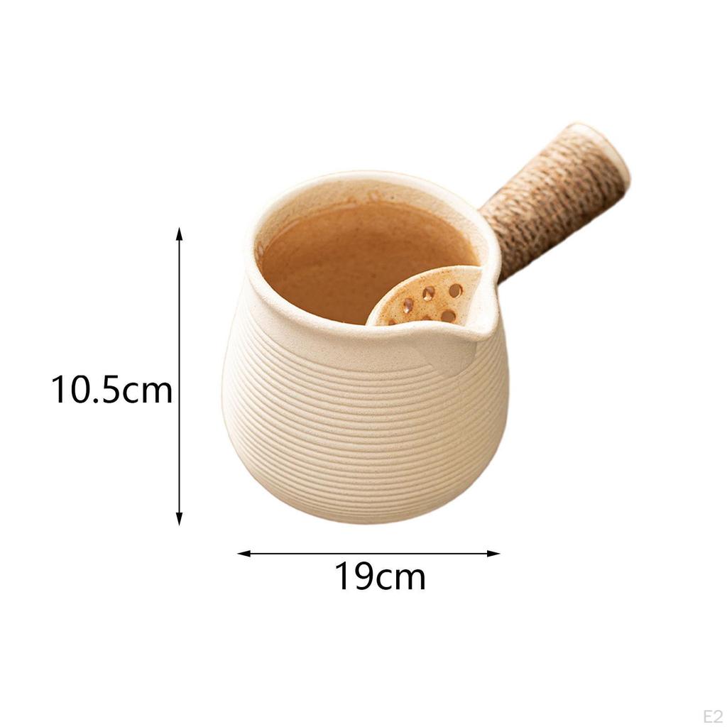 650ml Ceramic Teapot with Side Handle And Tea for Outdoor Use