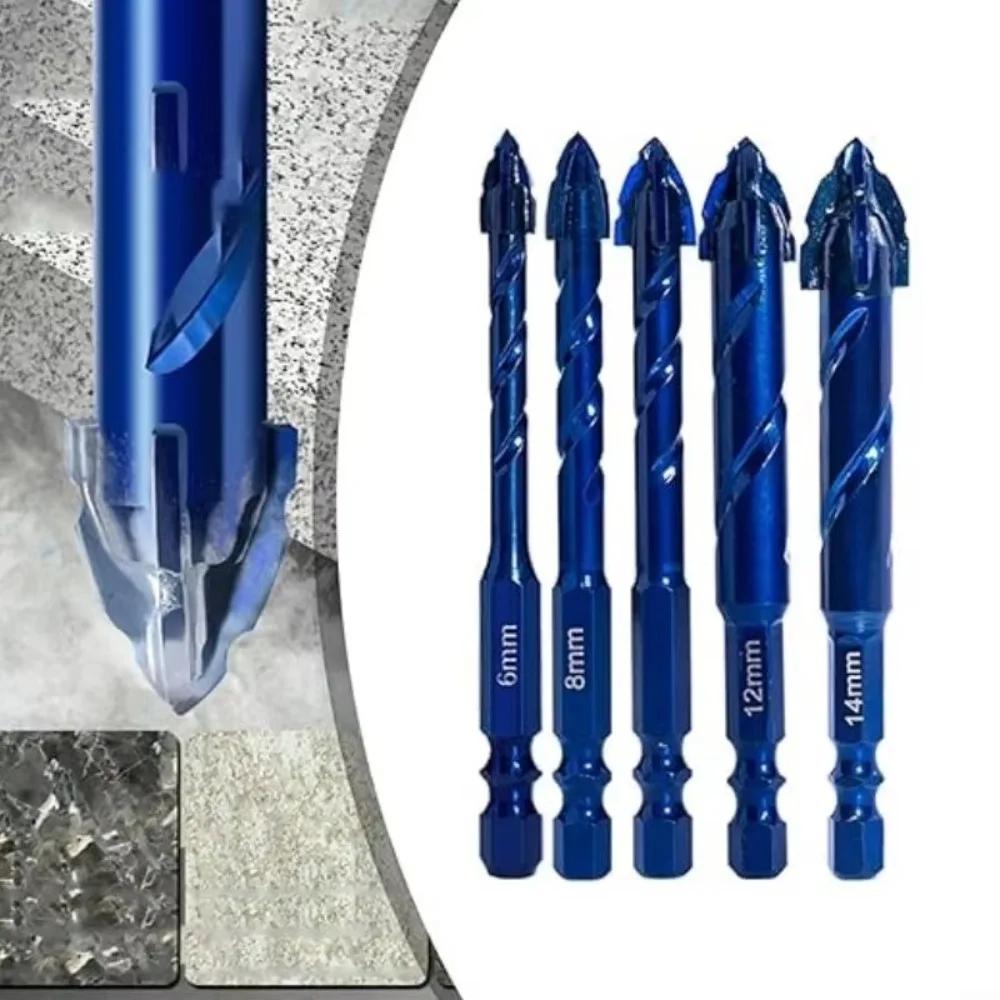 6/8/10/12/14mm Eccentric Drill Bit Precision Drilling High Hardness Triangle Drill Bit Multi-functional Spiral Drill Bit