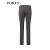 PORTS Women's Black Check Mid-Cuff Trousers