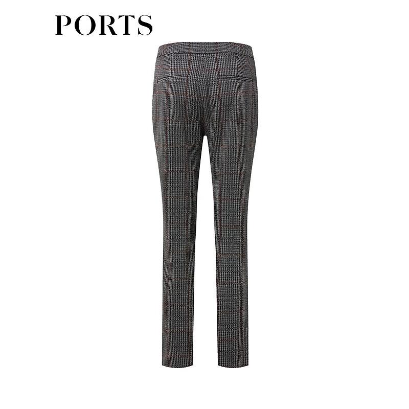 

PORTS Women s Black Check Mid-Cuff Trousers 2