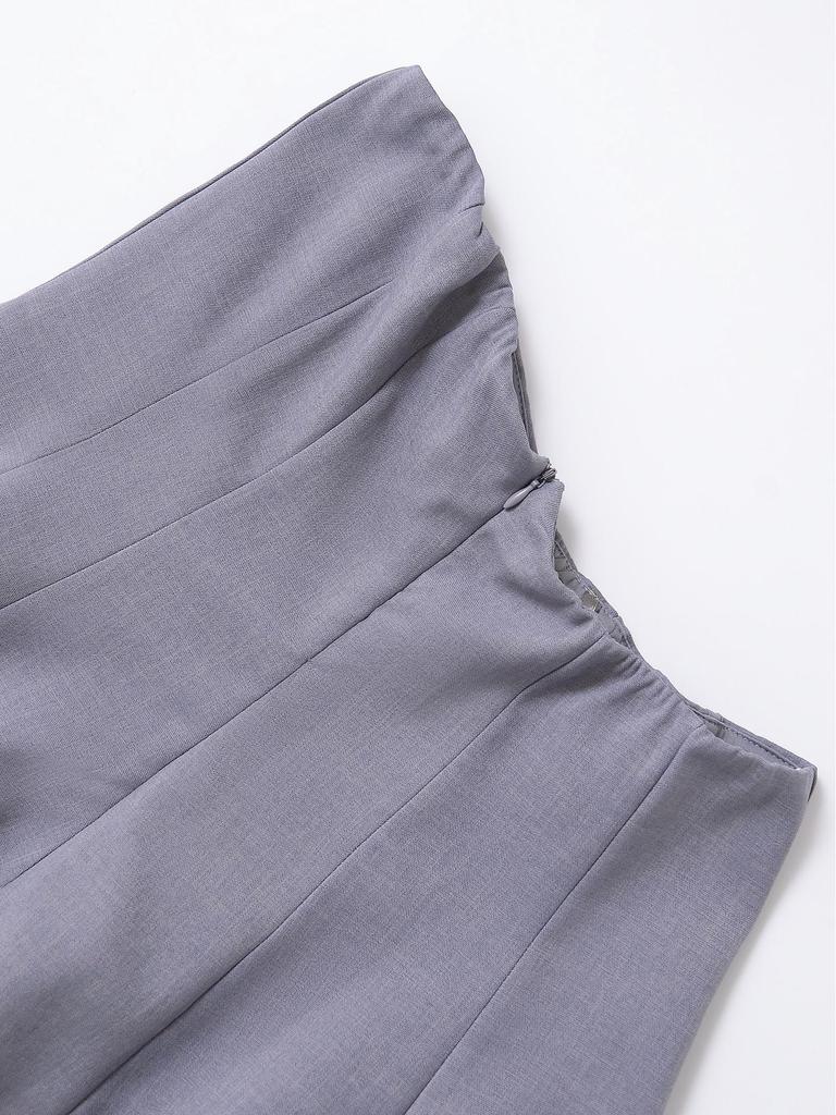 2025 Spring European & American Style Women's Strapless Top and Short Skirt