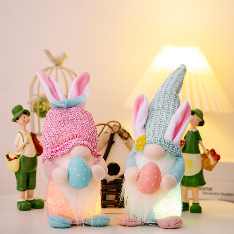Easter Enchanting Decor With Adorable Light Up Doll And Colorful Egg Accents Home For