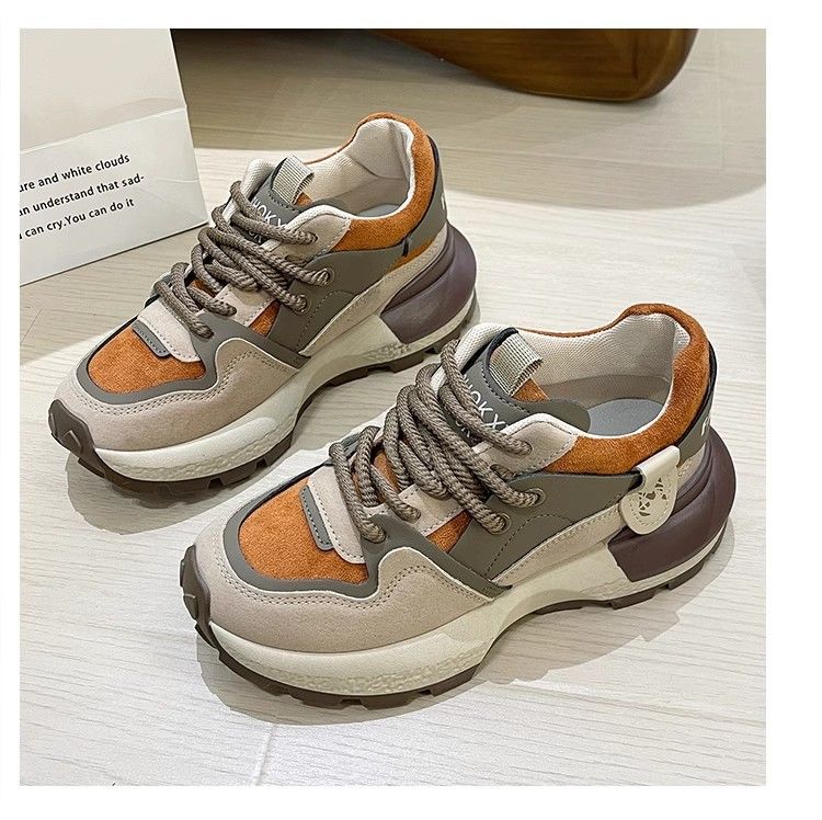 

Кроссовки папины девочки 2025 новые осенне-зимние бархатные удобные мягкая подошва универсальные толстая подошва нескользящие Форрест Гамп повседневные спортивные туфли 35