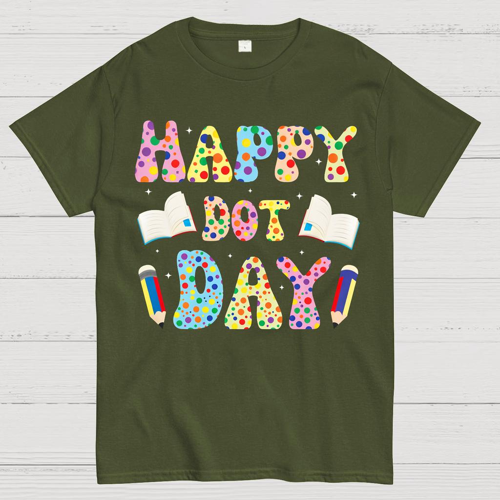 Happy International Dot Day Cotton Summer Casual Cool Loose T-Shirt